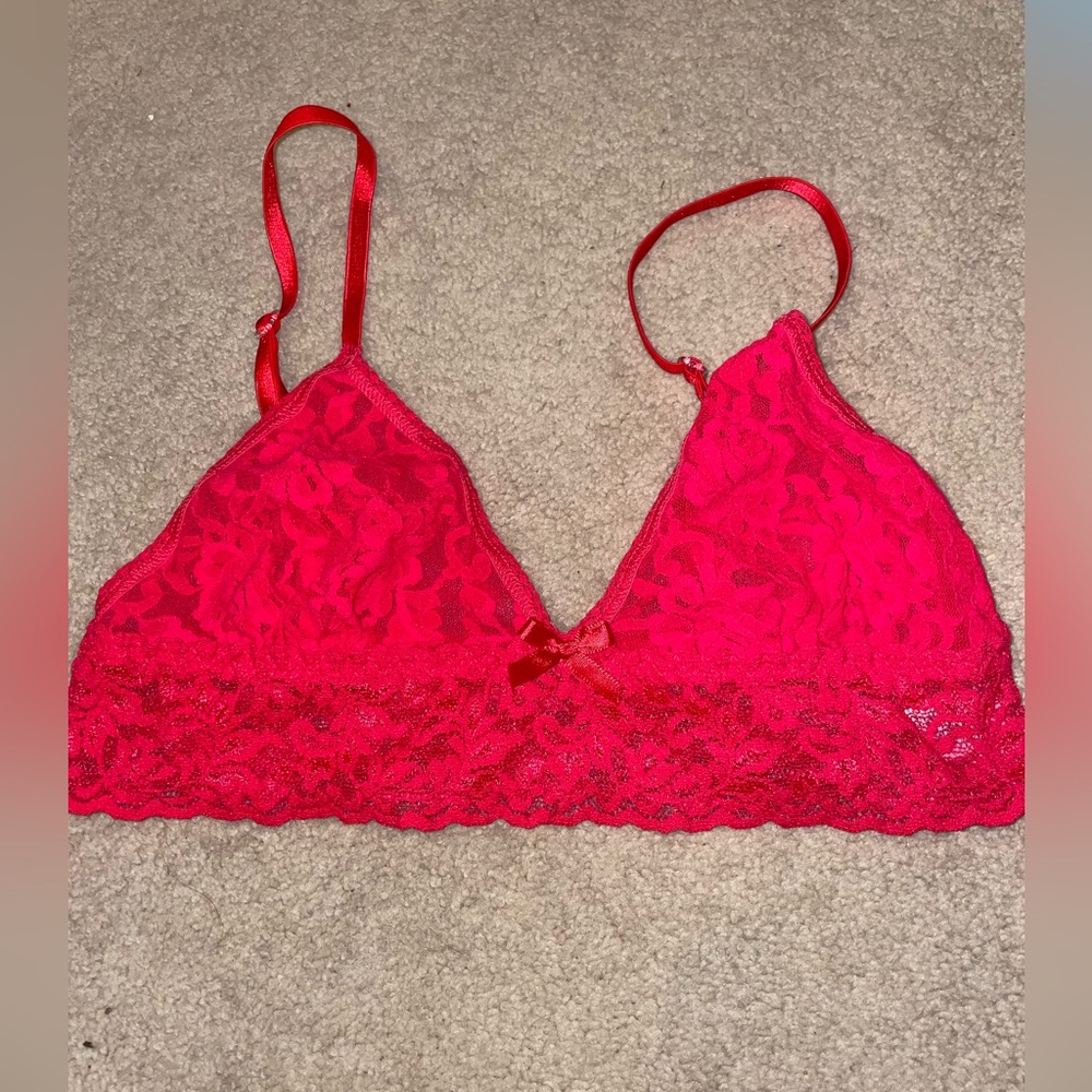 Hanky Panky Women’s Lace Red Bra Bralette Lingerie